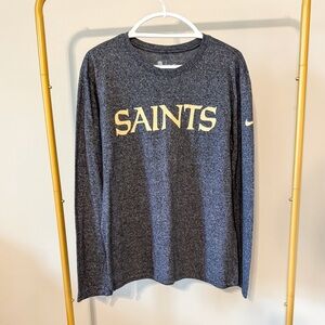 Saints NFL Nike Tee Long sleeve Athletic Cut Shirt - Size L
